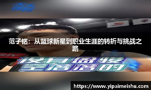 范子铭：从篮球新星到职业生涯的转折与挑战之路